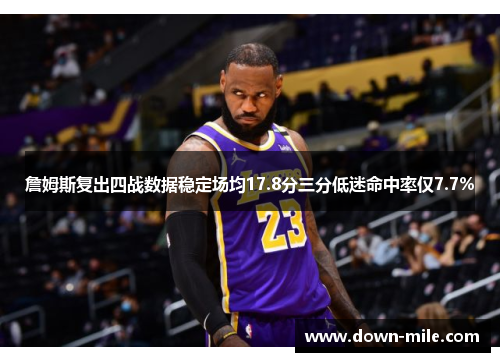 詹姆斯复出四战数据稳定场均17.8分三分低迷命中率仅7.7%